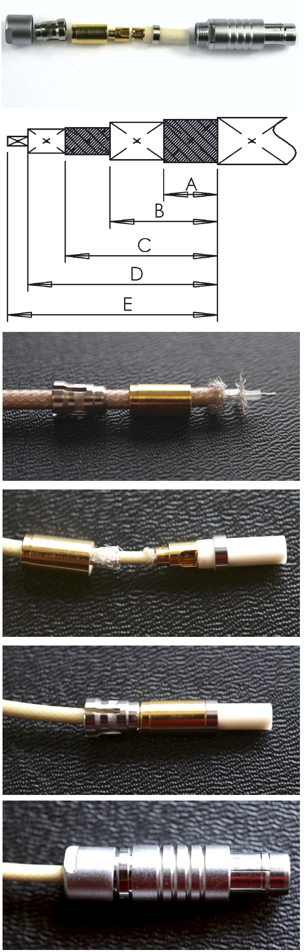 allectra三同軸線纜及對應(yīng)接頭的安裝方式 allectra三同軸線纜及對應(yīng)接頭的安裝方式