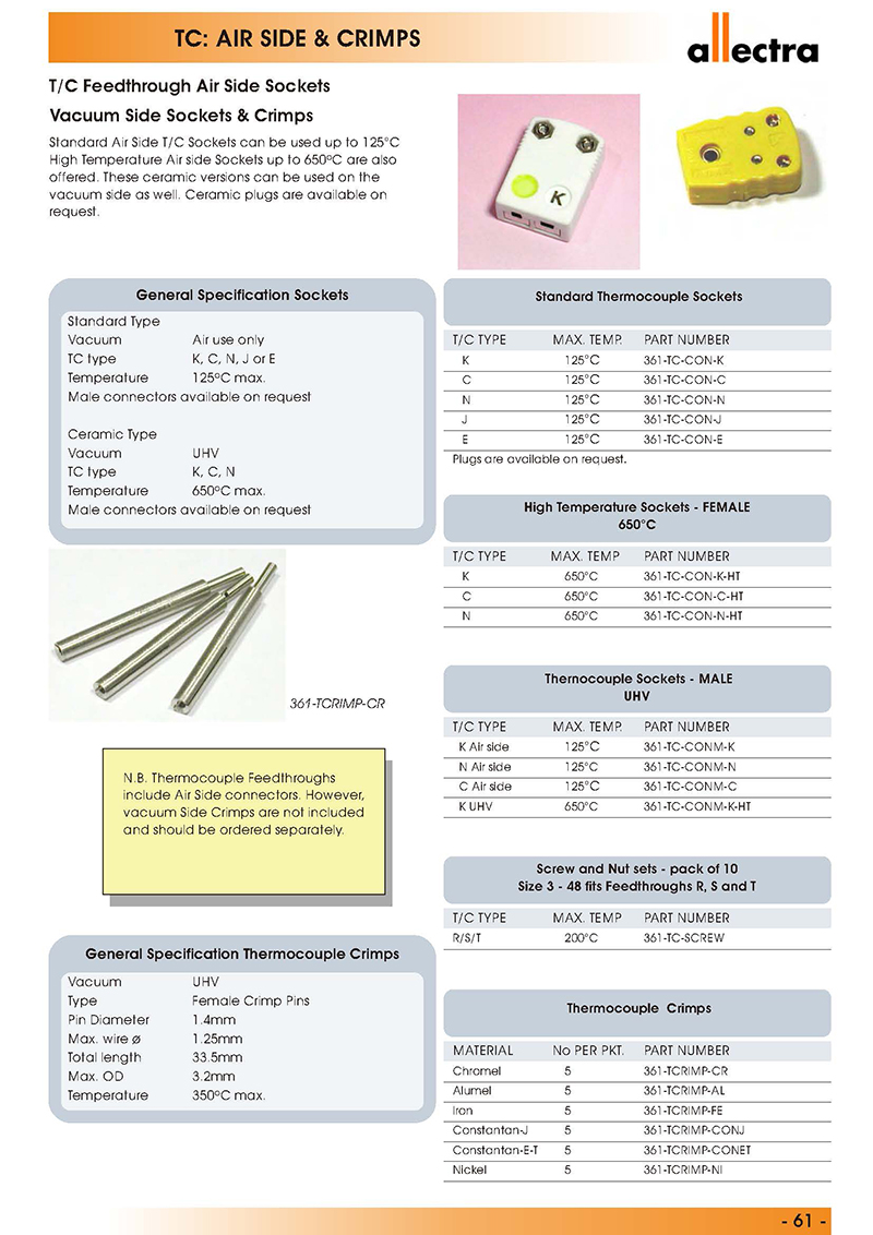 Allectra熱電偶 Allectra熱電偶