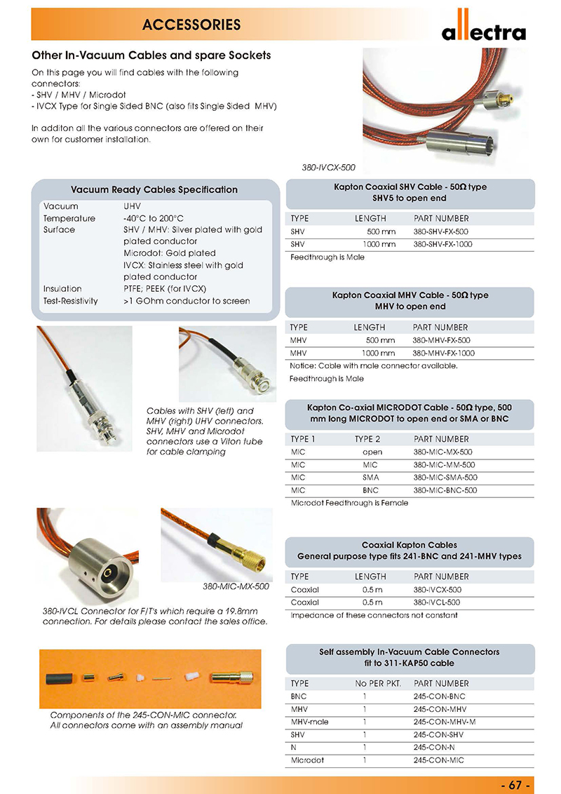 Allectra真空線纜 Allectra真空線纜