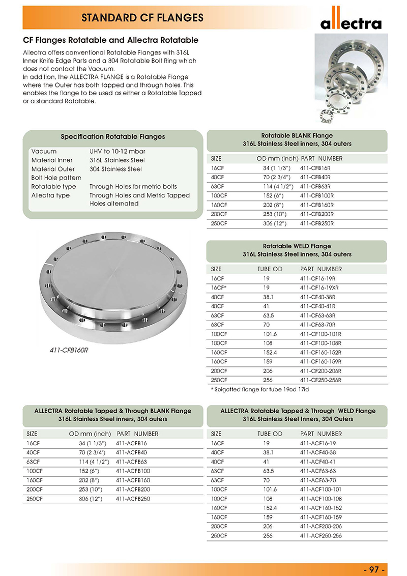 Allectra旋轉(zhuǎn)型CF法蘭 Allectra旋轉(zhuǎn)型CF法蘭