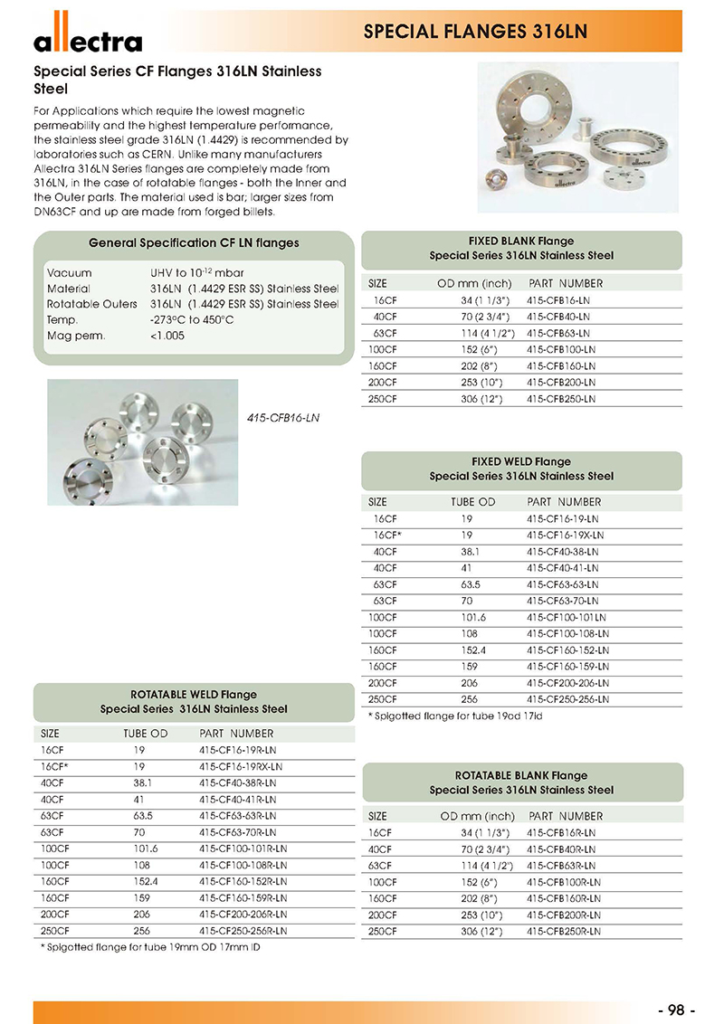 Allectra不銹鋼法蘭 Allectra不銹鋼法蘭