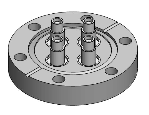 27GHz SMA超高真空饋通feedthrough 242-SMAD27G-C40-4 27GHz SMA超高真空饋通feedthrough 242-SMAD27G-C40-4