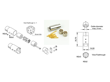 6針真空端接頭安裝方式 6針真空端接頭安裝方式