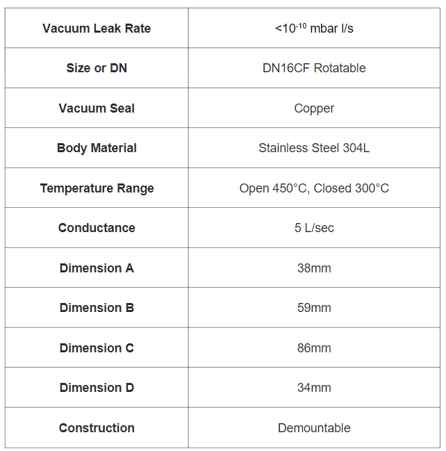VACGEN 全金屬角閥 ZCRD20R規格 VACGEN 全金屬角閥 ZCRD20R規格