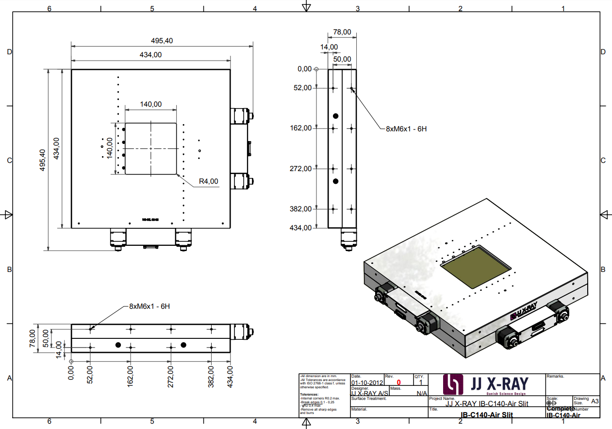 空氣狹縫 IB-C140-AIR產品尺寸 空氣狹縫 IB-C140-AIR產品尺寸