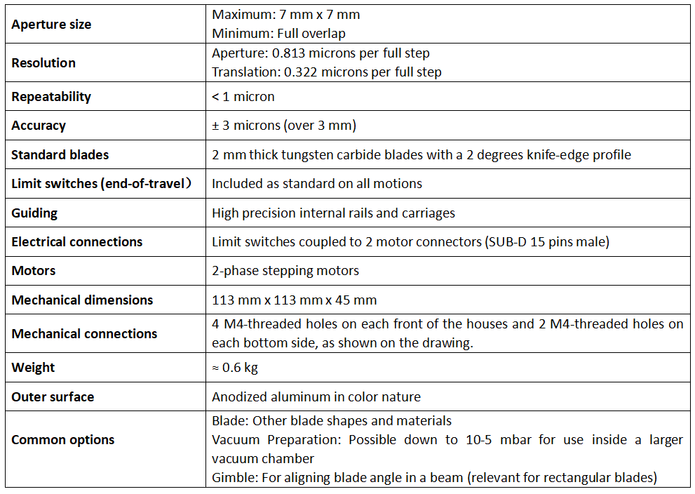 JJ X-Ray 空氣狹縫 AT-F7-AIR技術參數 JJ X-Ray 空氣狹縫 AT-F7-AIR技術參數