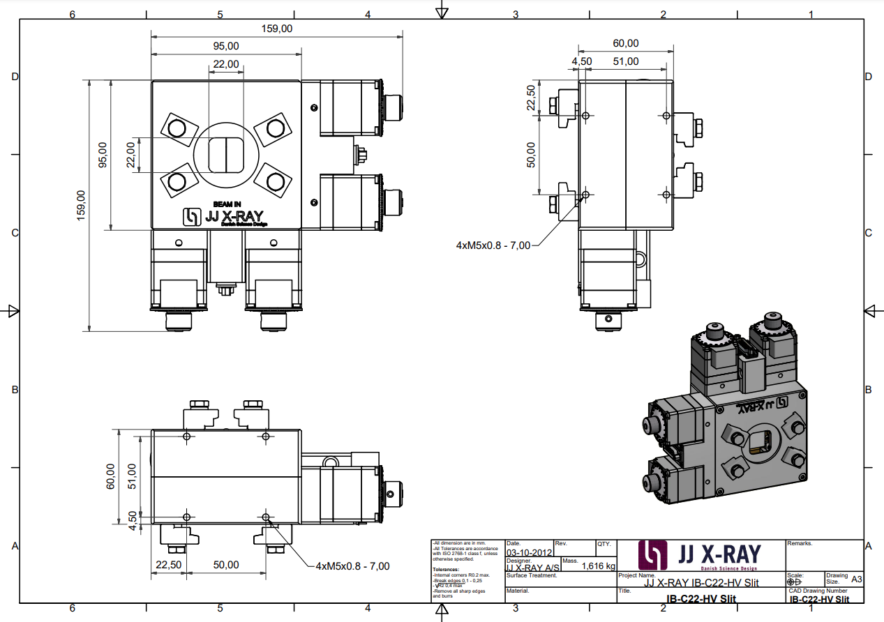 真空狹縫 IB-C22-HV產品尺寸 真空狹縫 IB-C22-HV產品尺寸