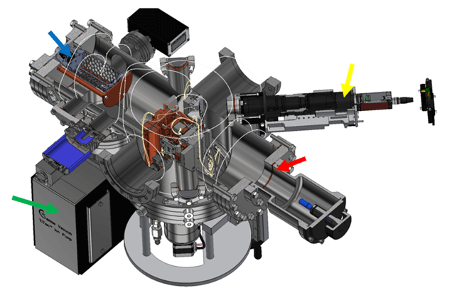 超高真空俯仰狹縫安裝示意圖 超高真空俯仰狹縫安裝示意圖