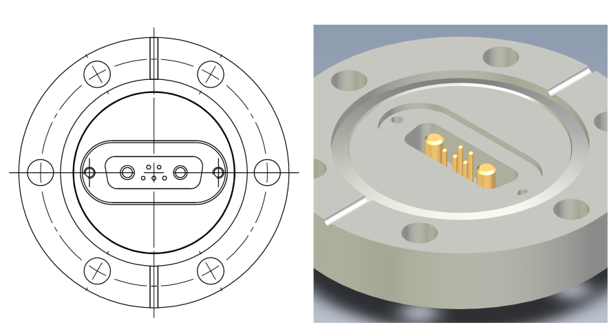 2P+5S(即2針功率插針+5針標準插針)示例