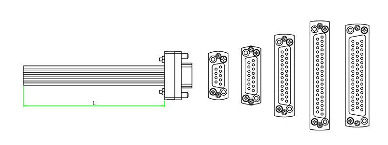 Sub-D型饋通真空線纜尺寸