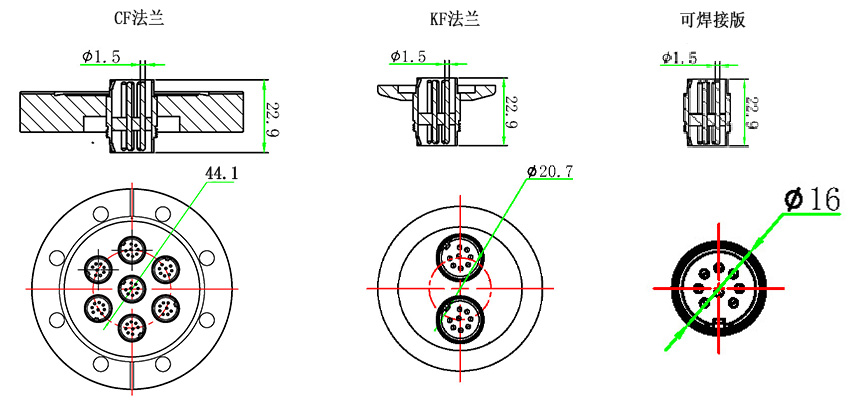 MOS8型真空饋通